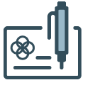 Check and pen icon