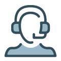 Person wearing headset icon