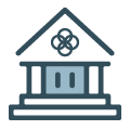 Bank building icon