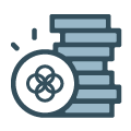 Coins stacked icon