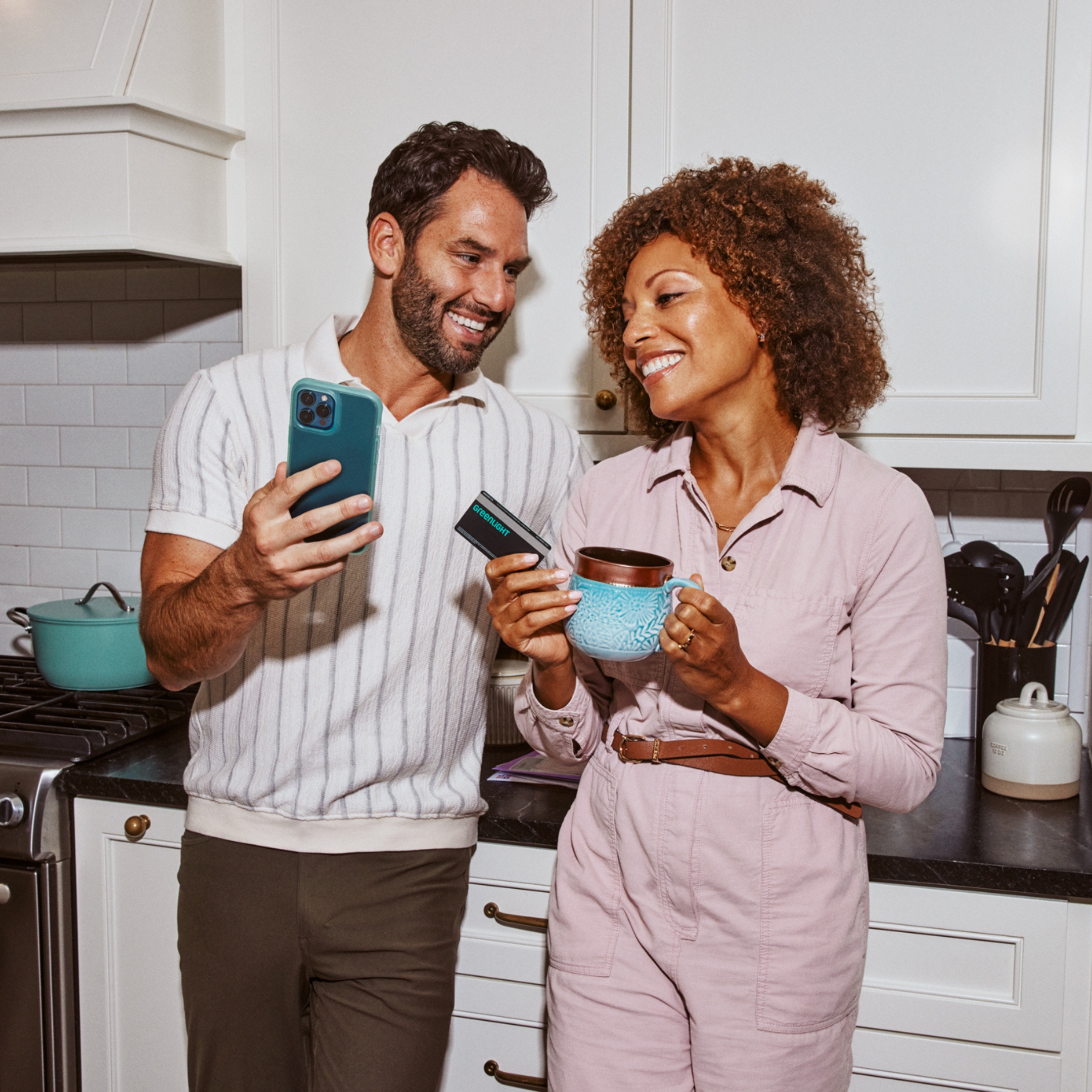 Parent using the Greenlight app